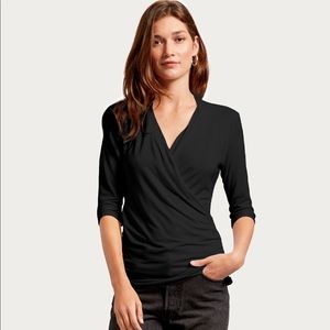 🌹 NWOT! Michael Stars Black Drape Luxe Top ❤️